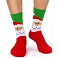 thumbnail image 3 of SYMOID Christmas Crew Socks for Men,Holiday Cotton Santa Socks, 3 of 4