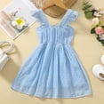 thumbnail image 3 of 12 Months Baby Girls Clothes 24 Months Toddler Girls Dress Summer Sleeveless Dress Cute Bowknot Strap Dress Blue, 3 of 6