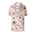 thumbnail image 5 of Xdegoge Button Down Shirts for Women Collared Neck Short Sleeve Casual Vintage Workwear Loose Fit Abstract Graphic Print Blouse Lightweight Breathable Summer Spring Tops, 5 of 6