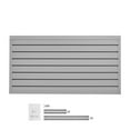 thumbnail image 1 of KFFKFF Panneau de Mur à Lattes, 2 x 4 Pi, Mur à Lattes de Garage en PVC au Design Modulaire, Panneau de Mur à Lattes Gris Facile à Installer et Ajustable avec Structure d'Accouplement et Découpe Bricolage, 1 of 9