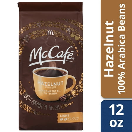 McCafe Hazelnut Light Ground Coffee, Caffeinated, 12 oz (Best Decaf Hazelnut Coffee)
