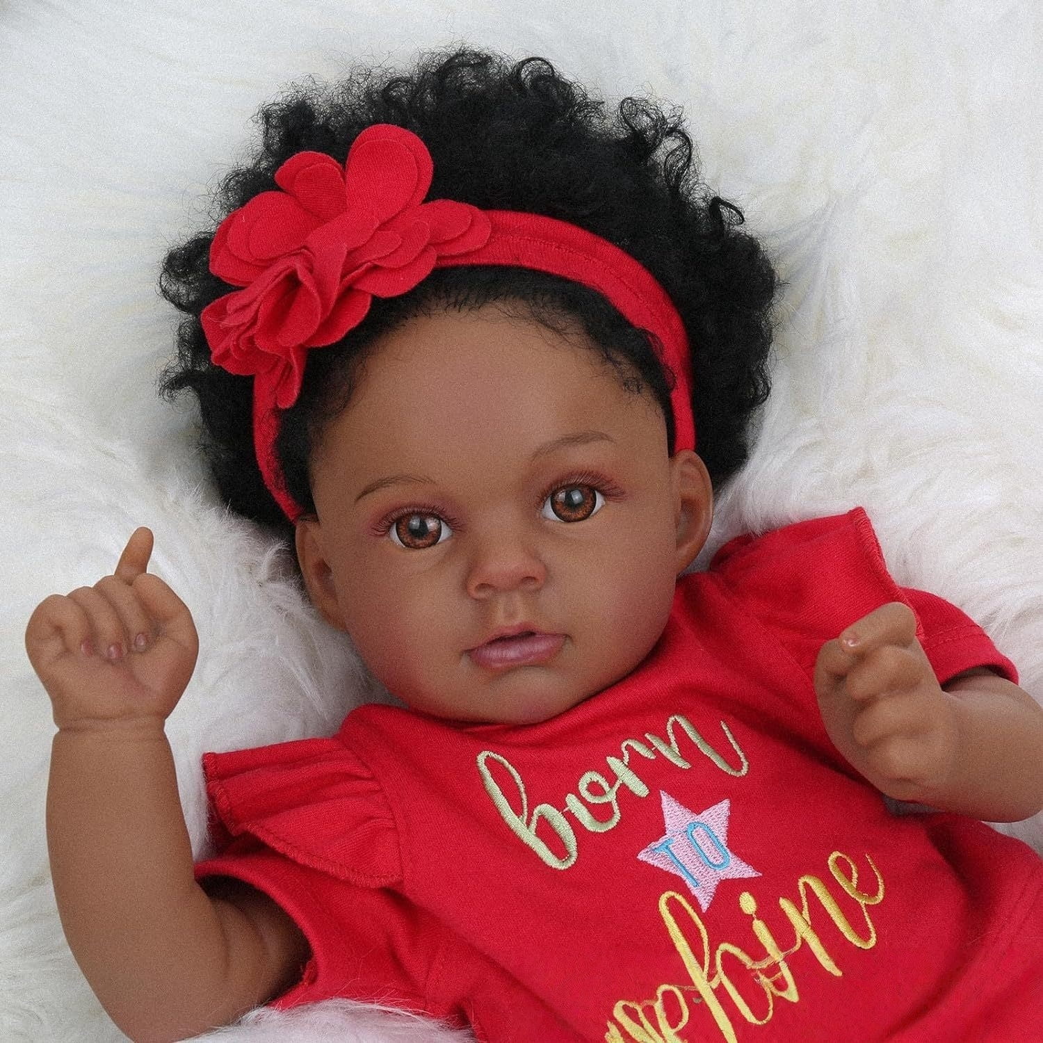 Reborn Baby Dolls Black Girl - 20 Inch Realistic Newborn Baby Dolls  African American Real Life Baby Dolls Gift for Kids Age 3