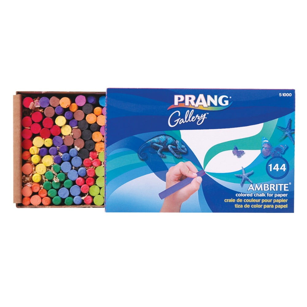 Prang 001314 Ambrite NonToxic Colored Drawing Chalk, Set Of 144