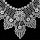 thumbnail image 4 of 11.42" 11.02" White Black Lace Neckline Applique Fabric for DIY Sewing on Women\'s Clothing Fashion Accessories, 4 of 5