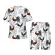 thumbnail image 1 of Balery Cool Chicken Conjunto de Pijama Infantil de Manga Corta con Estampado – Ropa de Dormir de Algodón Suave-Small, 1 of 6