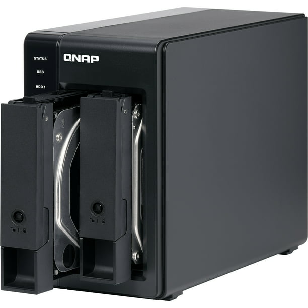 QNAP TR-002 2-bay 3.5" SATA HDD USB 3.1 Gen2 10Gbps type-C hardware RAID external enclosure. USB-C to USB-A cable included. Expansion unit for QNAP NAS, Windows, Mac, Linux - Walmart.com