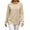 Yellow, variant on Atkumj Crewneck Sweatshirt Women Fashion Cable Knit Long Raglan Sleeve Pullover Sweatshirt Casual Loose Solid Color Sweaters for Women S