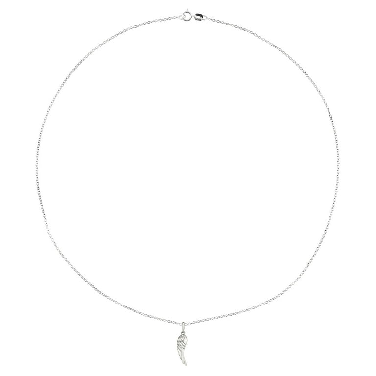 Sterling Silver Textured Angel Wing Pendant Sterling Silver Textured Angel Wing Pendant