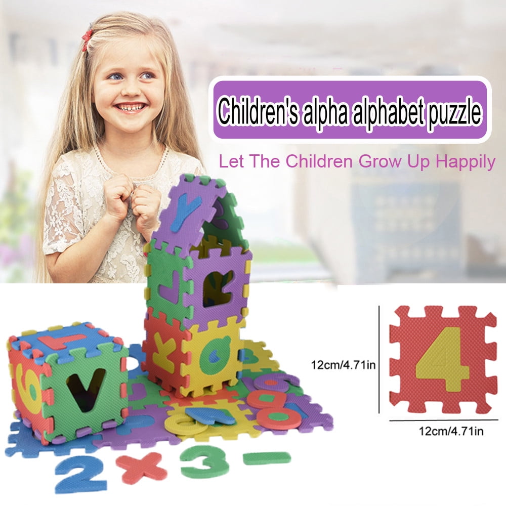 36PCS Baby Kids Educational Alphanumeric Puzzle Mats Small Size Child Toy Gift
