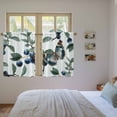 thumbnail image 3 of Blueberry Spring Leaves Kitchen Curtain for Berdoom Living Room Cafe 45 Inch Length, Farmhouse Botanical Branches Tiers Curtains Light Filtering Drapes Rod Pocket Window Treatment 2 Panels 52"Wx45"L, 3 of 8