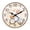 Beige, variant on Vintage Flower Wall Clock 12 Inch Kitchen Wood Wall Clocks Battery Operated Silent Rose Wall Clock for Girl Bedroom Living Room