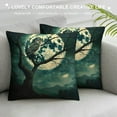 thumbnail image 3 of Orinice Owl Night Moon Graphic Decorative Cushion Throw Pillow Cover for Home Couch Living Room Bed Sofa - Aesthetic Decor for Car Bedroom - 1PC 18x18in, 3 of 5