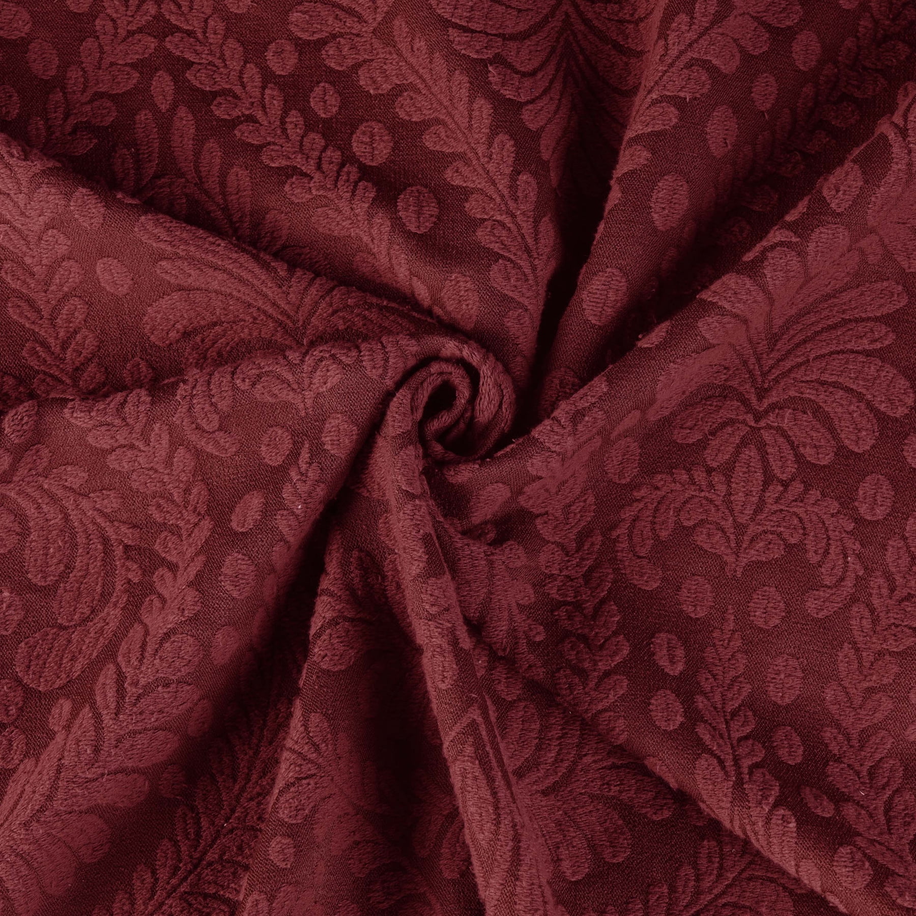 Superior 2 Piece Aspen Cotton Blend Burgundy Bedspread Set, Twin