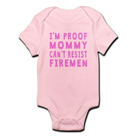 

CafePress - Proof Mommy Cant Resist Firemen Body Suit - Baby Light Bodysuit