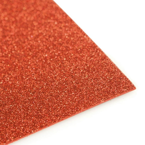 Glitter EVA Foam Sheet, Large, 13-inch x 18-inch, 10-count, Red