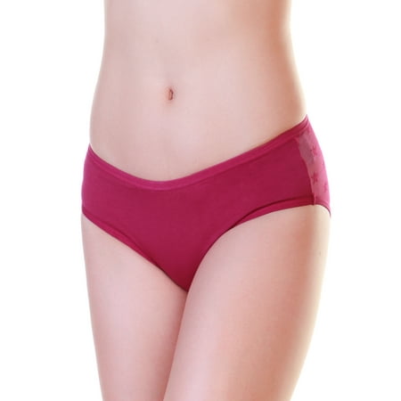 

Angelina Cotton Bikini Panties with Star Mesh Back (12-Pack)