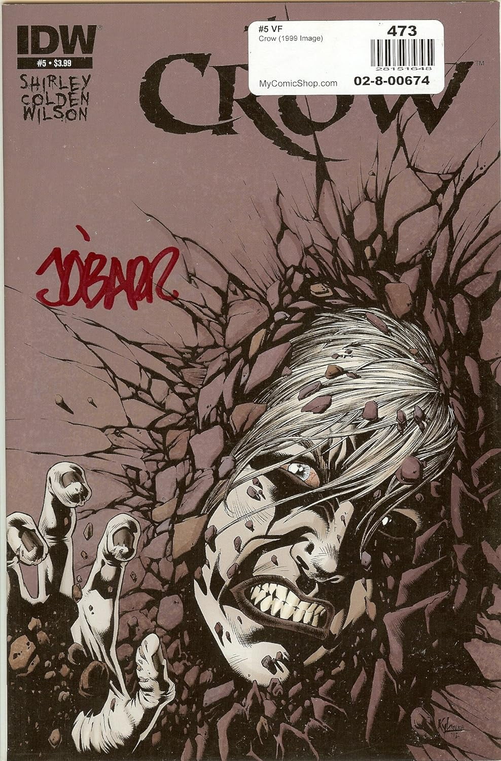 The Crow IDW #5 NM Signed by J O'Barr