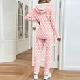 thumbnail image 3 of 2 Piece Tracksuits Sets for Women Loose Full Zip Long Sleeve Hoodies and Jogging Pants Loungewear Outfits New Women's Two Piece Casual Pant Sets Pinky L, 3 of 5