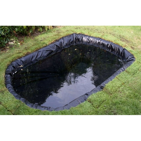 Black 33 X 10 FT 4.7 Mil Waterproof Fish Pond Liner Pond Liners PVC