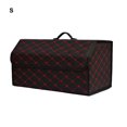thumbnail image 2 of Wisewang Boîte de Rangement Pratique pour Coffre de Voiture Organisateur Durable pour Voitures et SUV Organisateur de Rangement Noir Lignes Rouges P, 2 of 6