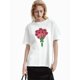 thumbnail image 1 of Valentine's Day Flower Print T-Shirt For Men And Women Round Neck Cotton Short Sleeve Sports T-Shirt For All Seasons, 1 of 6