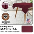 thumbnail image 5 of 44" Square Burgundy Card (Bridge) Table Cover, 5 of 14