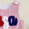 thumbnail image 5 of dmqupv Newborn Fourth of July Outfit Boy Baby Outfit Boy Girl My First Fourth of July Bubble Romper Oversized Toddler USA Clothes Red,0-3 Months, 5 of 8