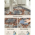 thumbnail image 5 of Vintage Floral Area Rug for Bedroom 3x5 Ft Retro Navy Classical Bohemian Farmhouse Super Soft fuzzy Throw Rug Non-Slip Fluffy Plush Indoor Floor Carpet for Living Room Nursery Home Decor, 5 of 8