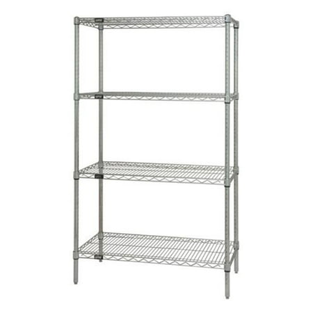 

4- Shelf Chrome Wire Shelving Starter Kit - 12 x 72 x 74 in.