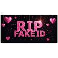 thumbnail image 3 of Glittery Pink RIP FAKE ID Banner Backdrop Decor for Party Celebrations Photo Props Event Decorations Backgrounds, 3 of 4
