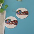 thumbnail image 3 of 3xwooden Africian Women Pattern Drop Hook Stud Earrings Jewelry Style L------Product code 68913, 3 of 5