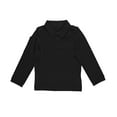 thumbnail image 1 of Kleverkids Boys Solid Cargo Polo Peruvian Cotton T-Shirt – Long Sleeve, Polo Neck With 3 Buttons – Black, 6, 1 of 5