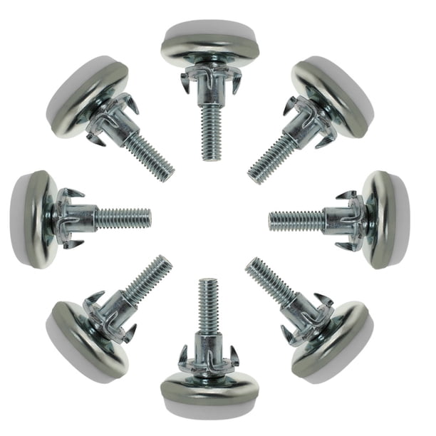M6 x 25 x 30mm Screw on Furniture Glide Leveling Feet Adjustable