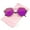 Black / Magenta Mirror, variant on zeroUV Unisex Modern Thin Metal Frame Curved Brow Bar Colored Mirror Flat Lens Round Sunglasses (Gold / Gold Mirror) - 55mm