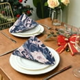 thumbnail image 3 of Coolnut Flower Pattern Cloth Napkins Set of 1,Reusable Washable Polyester Dinner Table Napkins for Kitchen,Dining,Restaurant,Party Decoration, 3 of 7