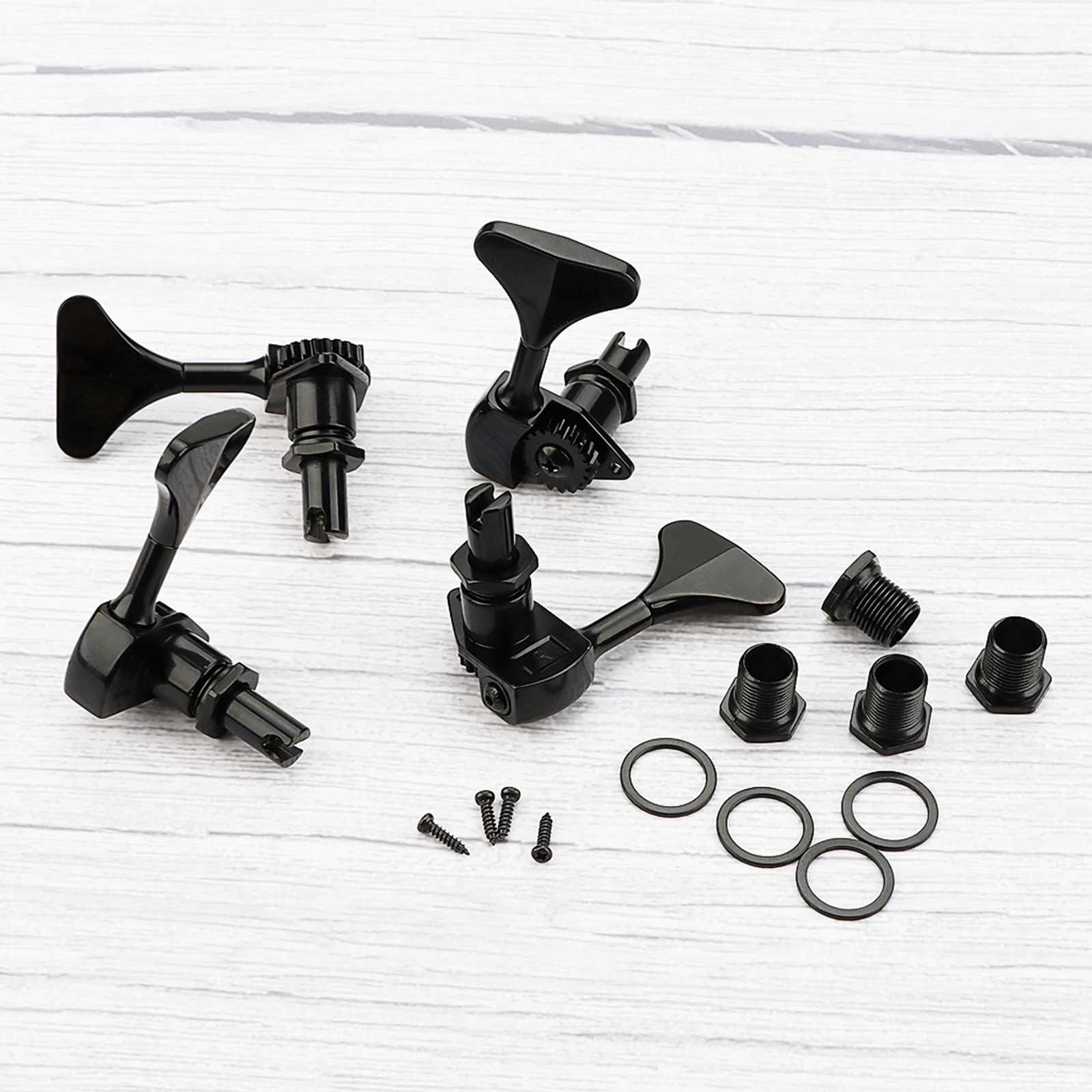 Electric Bass Tuner Peg 4 String Bass Machine Head Knobs Open Gear Bass Tuning Pegs for Electric Guitar Bass Hardware