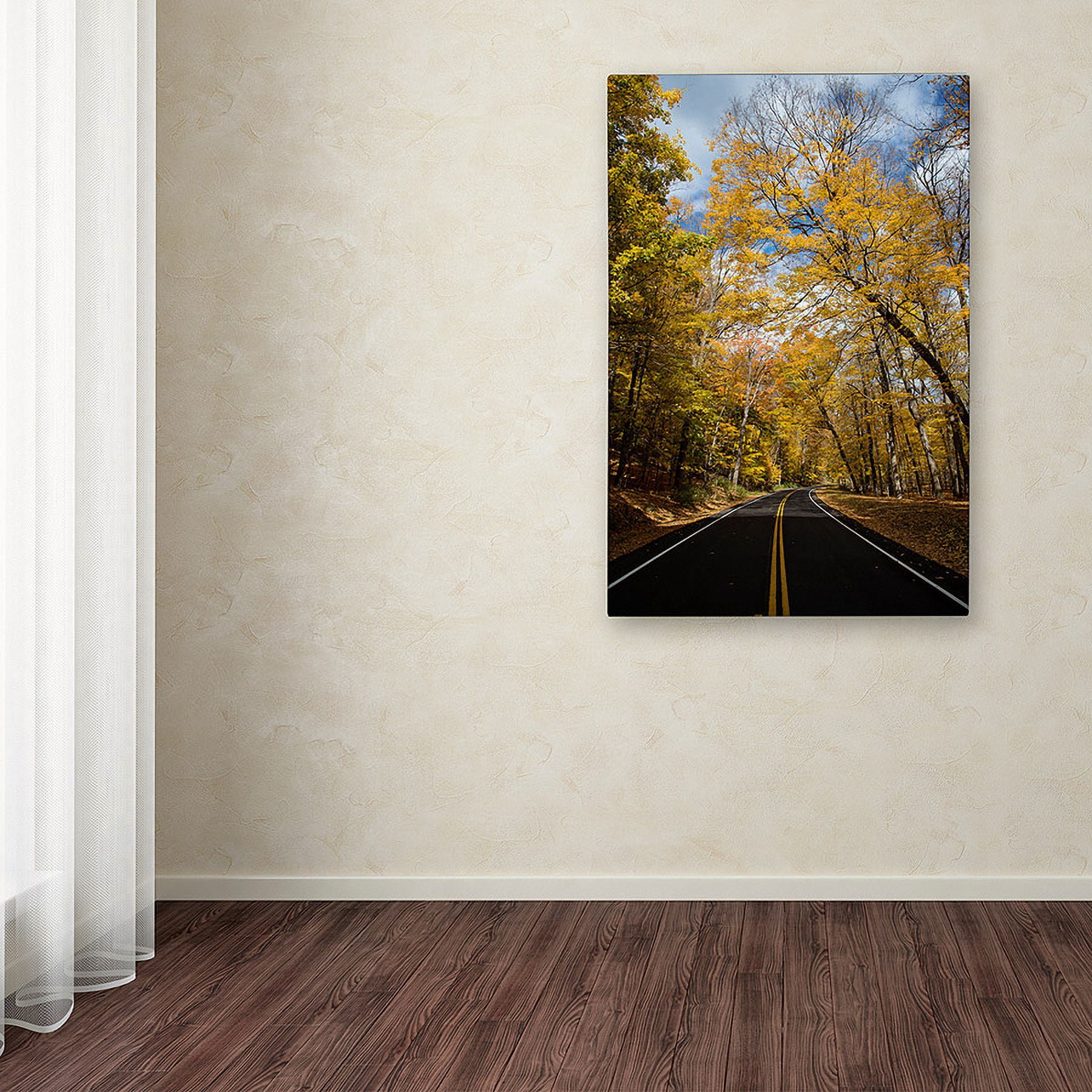Trademark Fine Art "Autumn Along the Valley Parkway 2" Canvas Art by Kurt Shaffer