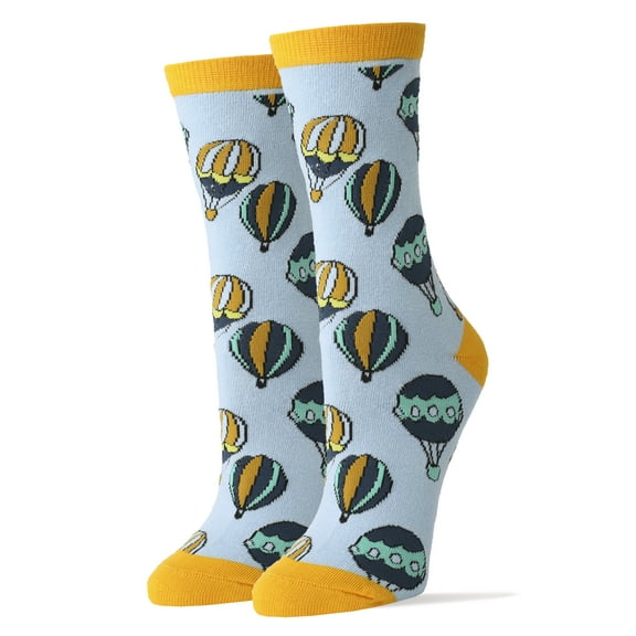 Oooh Yeah Women's Colorful Crew Socks, Funny Crazy Silly Socks, Cool Fashion Socks, Hot Air