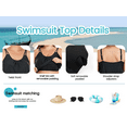 thumbnail image 3 of Ocean Blues Women's Plus Size Tankini Top Only Loose Fit Blouson Bathing Suit Top, 3 of 10