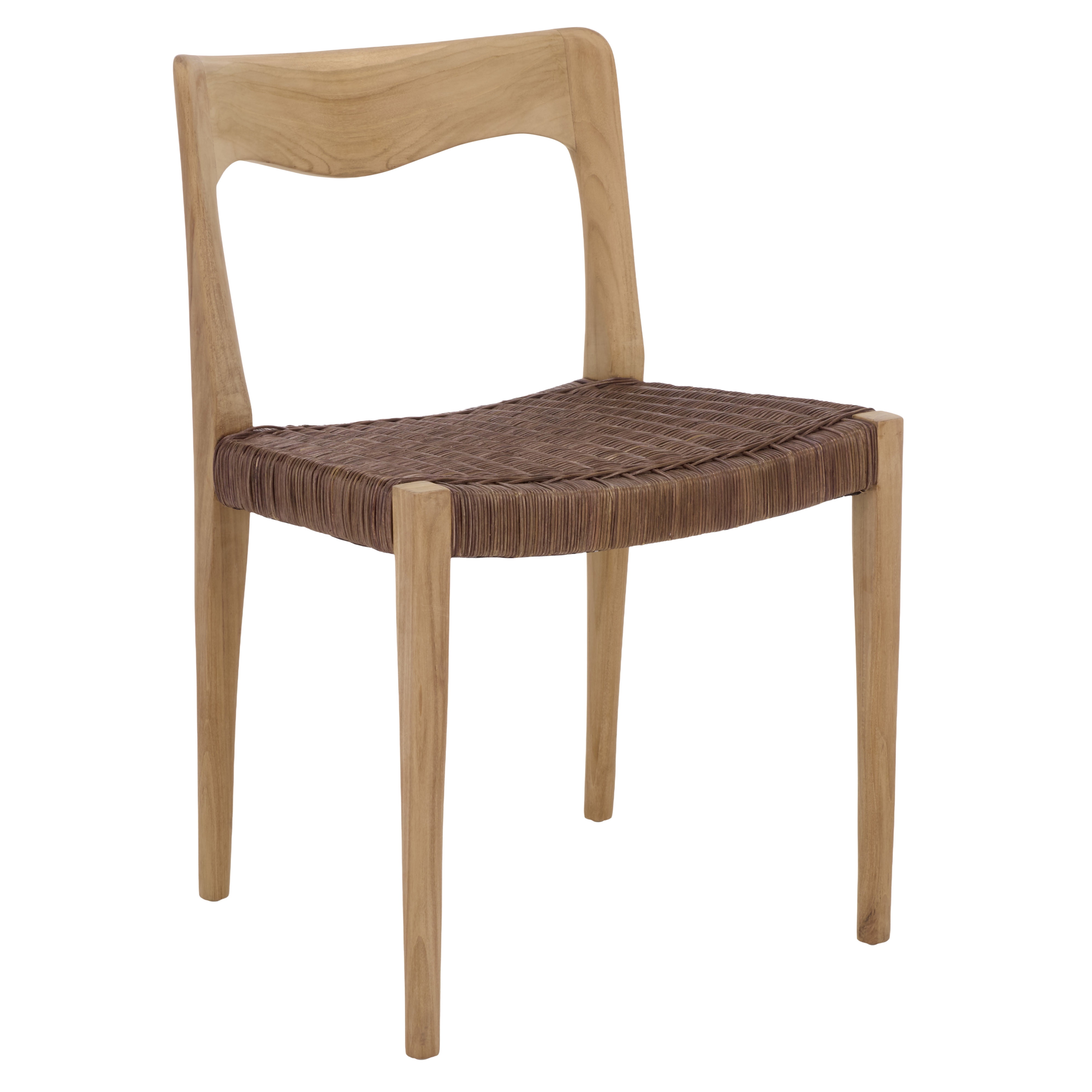 Safavieh Sezja Wicker Scandinavian Wood Dining Side Chair, Natural/ Honey