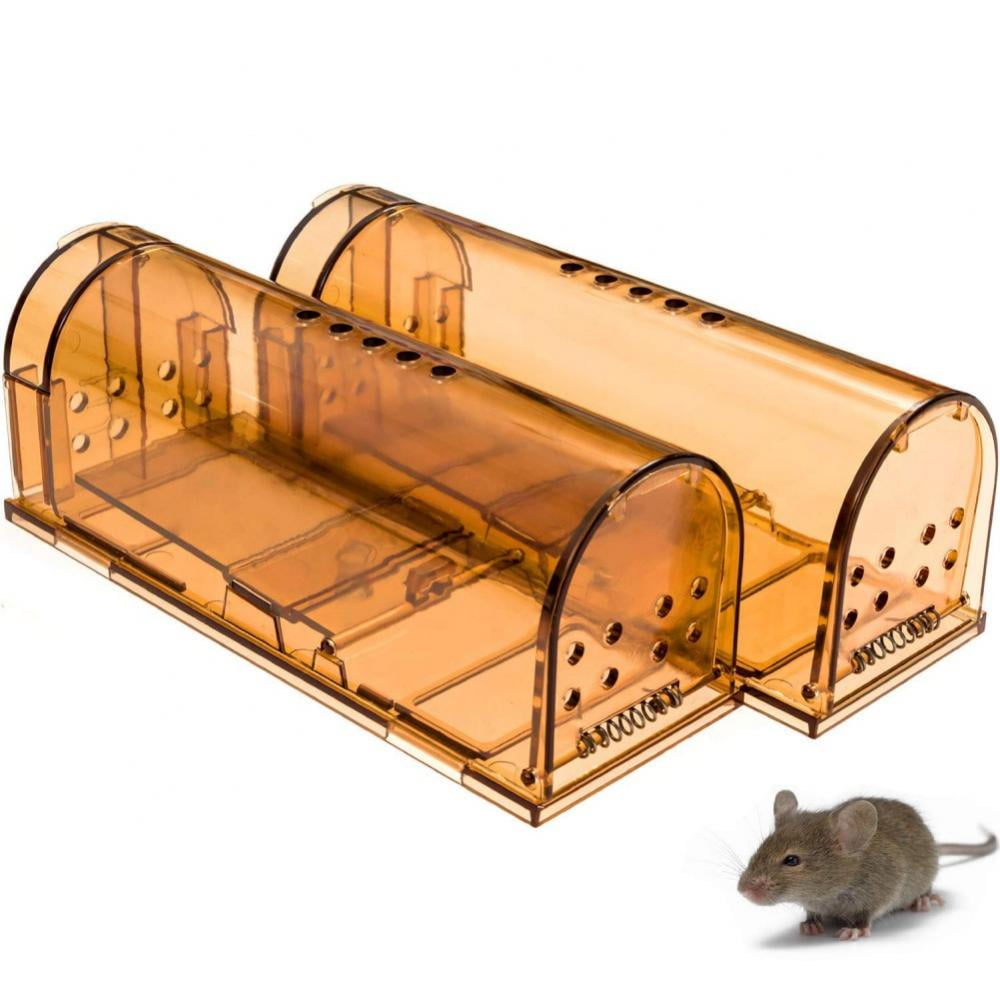 Heyouou Humane Mouse Traps Indoor Outdoor, Reusable Rat Catch and Release That Work, No Kill Live Safe Mice Trap Catcher for House, Garage, Small