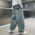 thumbnail image 3 of Teen Boys Denim Pants,Fashion Pants Cargo Jean Pants Boys Fashion Teen Pants For Boys 11-12 Years, 3 of 4