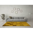 thumbnail image 3 of Ahgly Company Indoor Square Oriental Yellow Modern Area Rugs, 5' Square, 3 of 4