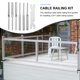 thumbnail image 3 of HOOWIFFY 3Pares Conjunto Cableado Para Barandilla De Con Tornillos Ajustables Para Cable 3/16 Plata, 3 of 7