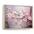 thumbnail image 2 of Designart "Cherry Tree Bloom in White and Pink V" Floral Framed Wall Art - Traditional Pink Cherry Entryway Framed Wall Art, 2 of 6