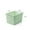 Green #2, variant on White Plastic Laundry Basket with Silvery Handles | Space-Saving Organizer for Clothes, Toys & Sports Equipment | Dorm & Home Use | Ventilation Holes | Lightweight & Durable