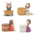 thumbnail image 2 of FNNMNNR Succulent Flower Pot  Girls Plant Pot Flowerpot Resin Succulent Planter Desk Mini Ornament, 2 of 7