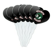 Riverdale South Side Serpents Heart Love Cupcake Picks Toppers Decoration Set of 6