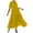 Yellow, variant on Zpanxa Casual Short Sleeve Dress for Women Solid Color V Neck with Button Front Ruching Full Flowy Skirt