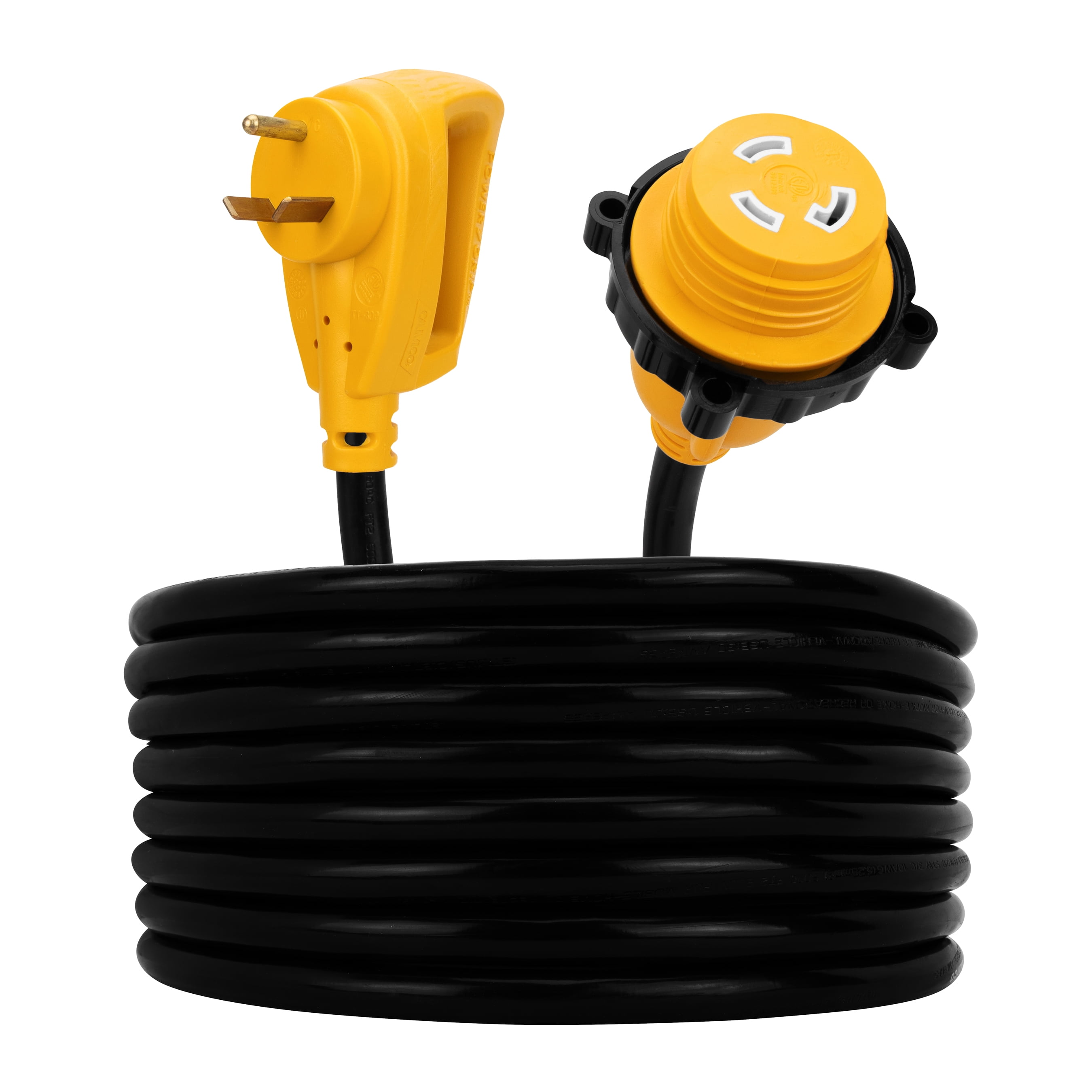 30-Amp RV Extension Cord/Level 1 EV Charger, 25' Length, 125V/3750W — 10AWG (55501)